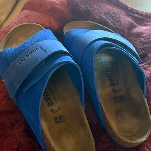 Birkenstock Royal Blue Suede Slip-Ons